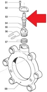 Фитинг подачи 18,5х25,5 насоса BP205/235/280